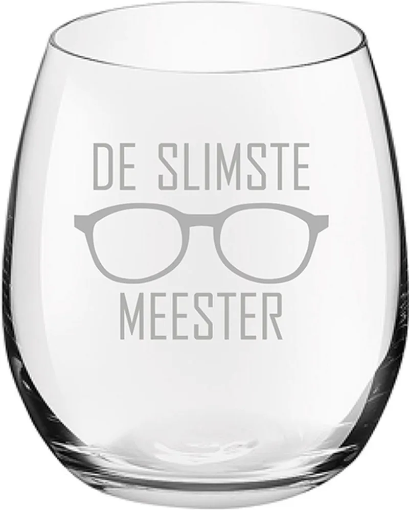 Gegraveerde Drinkglas 39cl De slimste meester von Royal Leerdam in Meester Slimste – Produktfoto
