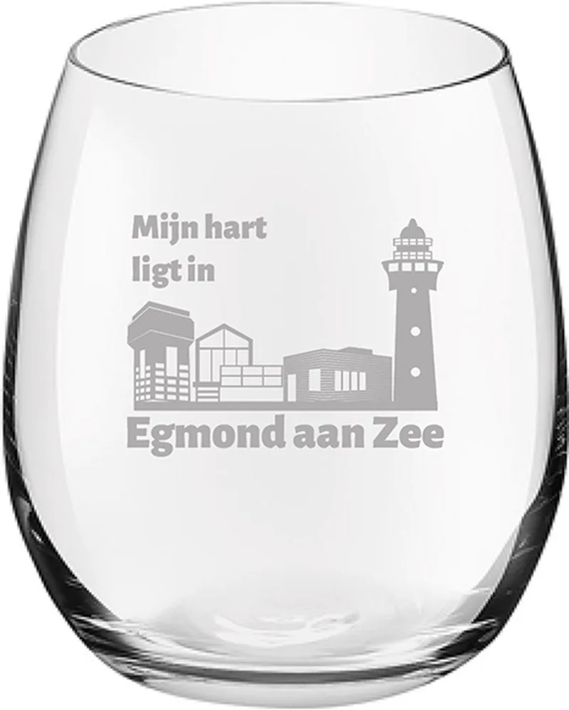 Gegraveerde Drinkglas 39cl van Royal Leerdam in Egmond aan Zee – productfoto
