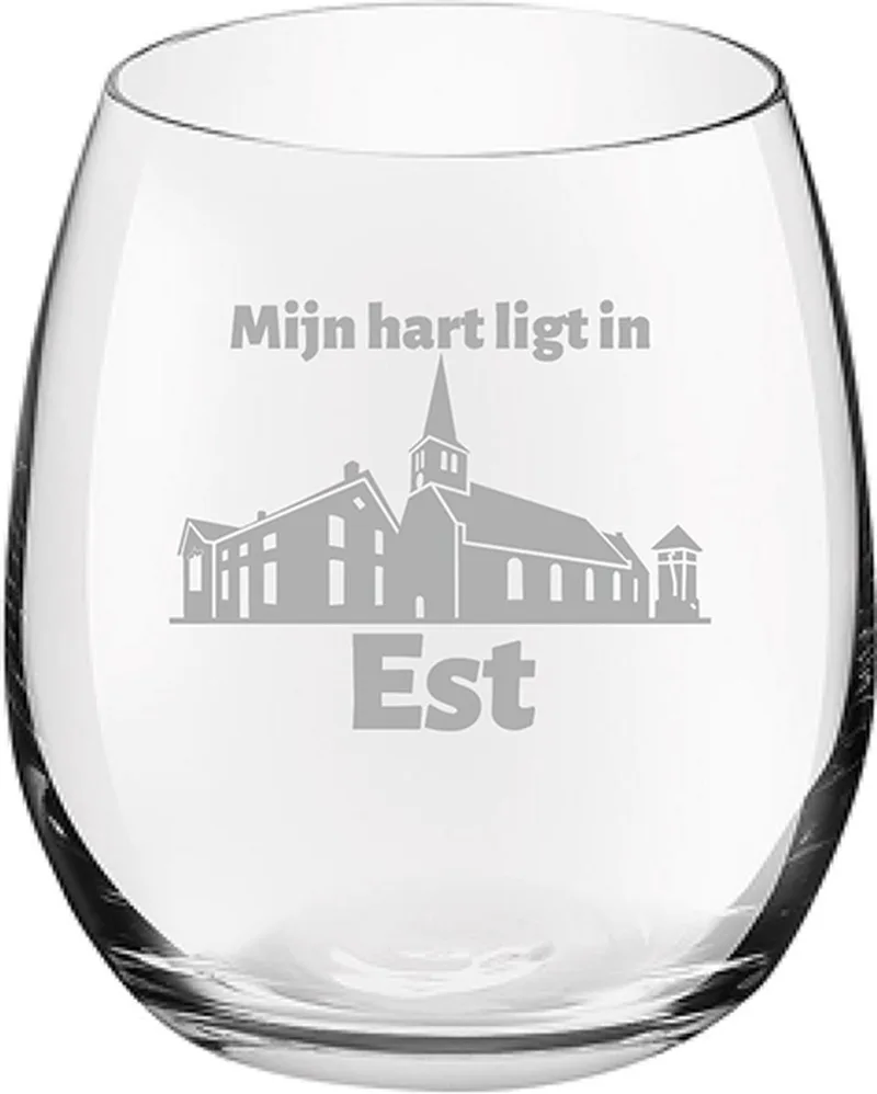 Gegraveerde Drinkglas 39cl de Royal Leerdam en Est – photo produit