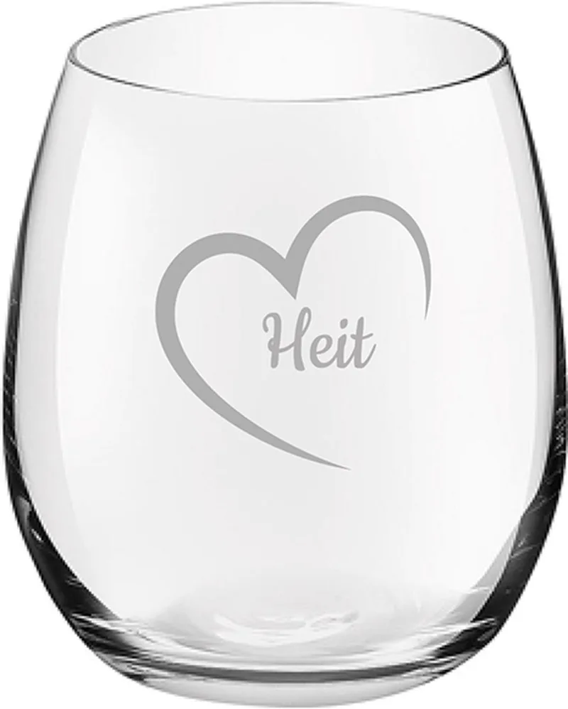 Gegraveerde Drinkglas 39cl by Royal Leerdam in Heit mei hert – product photo