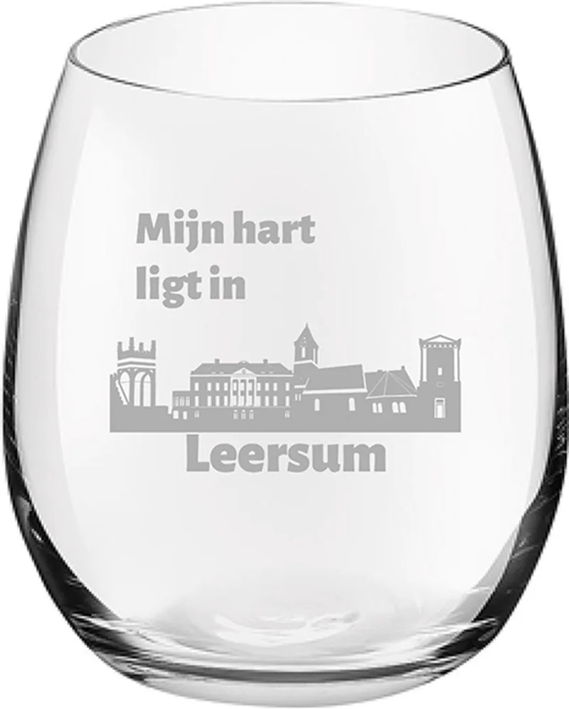 Gegraveerde Drinkglas 39cl de Royal Leerdam en Leersum – photo produit
