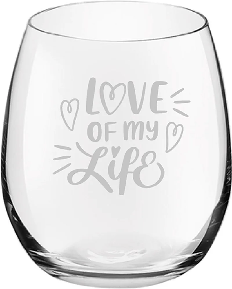 Gegraveerde Drinkglas 39cl by Royal Leerdam in Love of my life – product photo