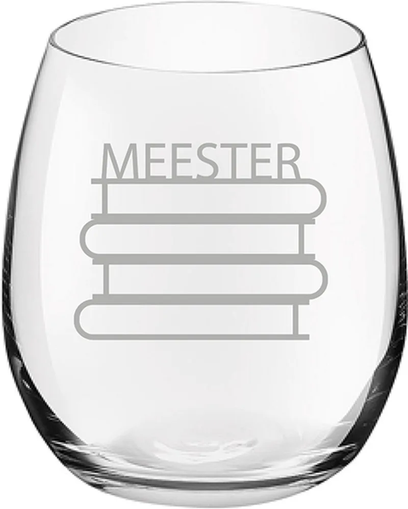 Gegraveerde Drinkglas 39cl Meester met boeken by Royal Leerdam in Meester boeken – product photo