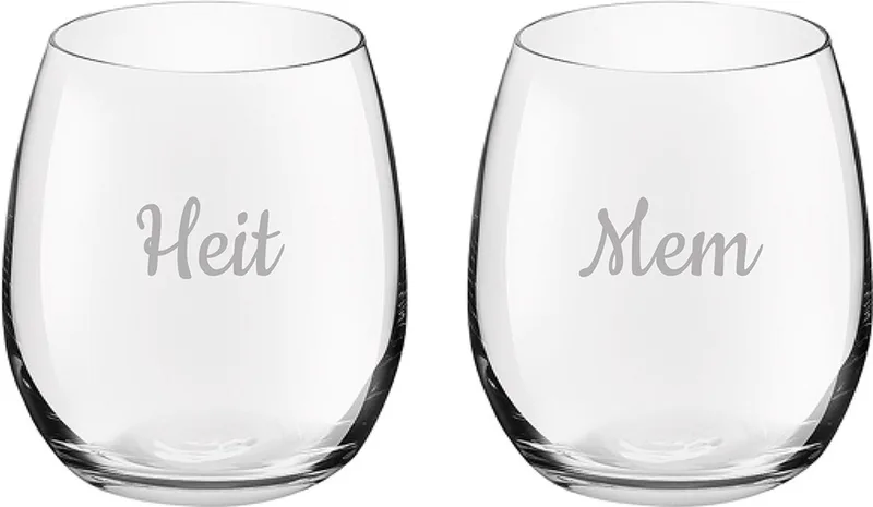 Gegraveerde Drinkglas 39cl Mem & Heit by Royal Leerdam in Mem-Heit – product photo