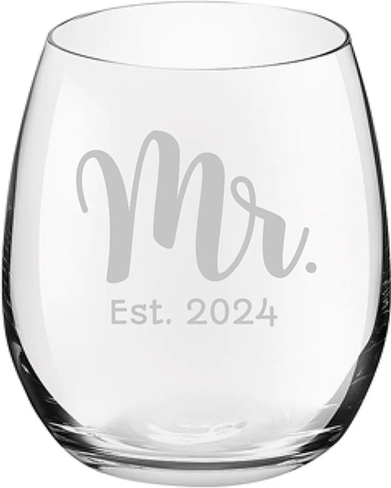 Gegraveerde drinkglas 39cl Mr. Est. 2024 by Royal Leerdam in Mr. Est. 2024 – product photo