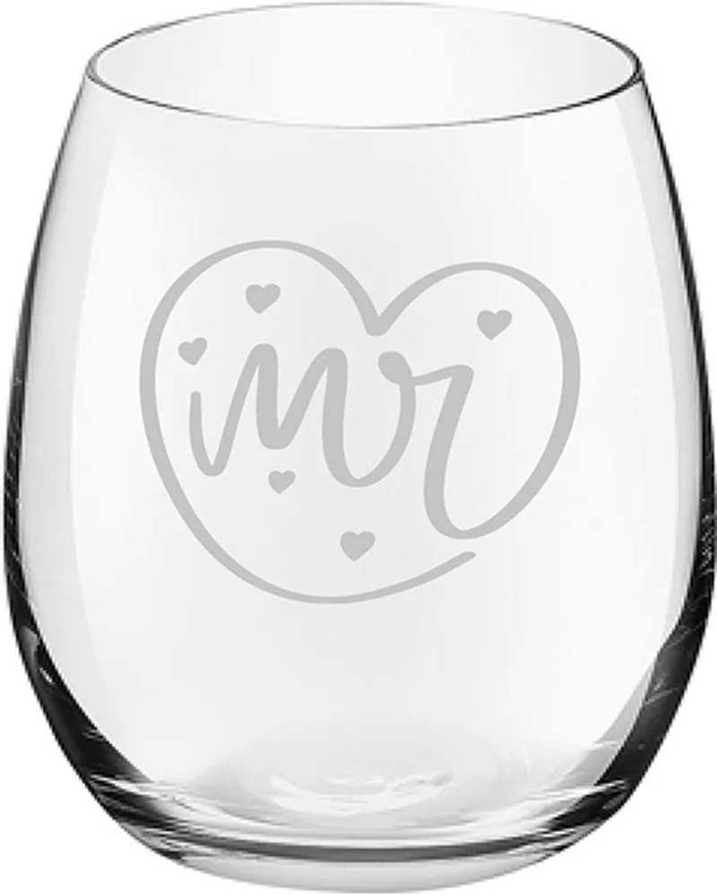 Gegraveerde drinkglas 39cl Mr. In hartje von Royal Leerdam in Mr. In hartje – Produktfoto
