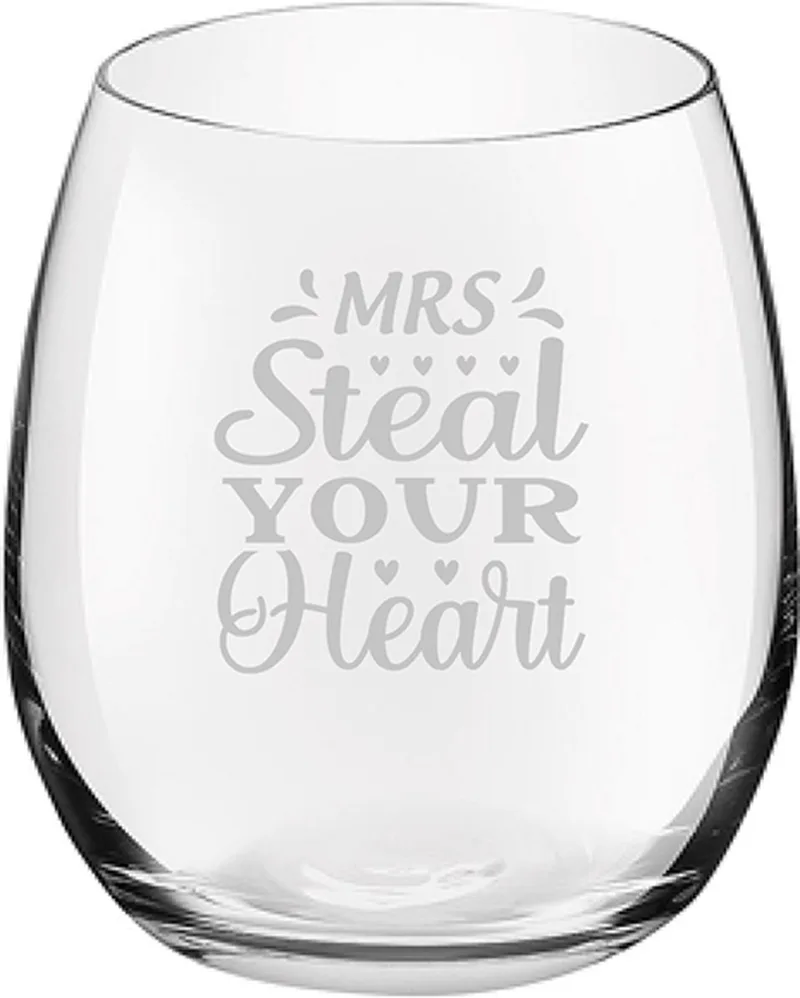 Gegraveerde drinkglas 39cl Mrs. Steal your heart de Royal Leerdam en Mrs. Steal your heart – photo produit
