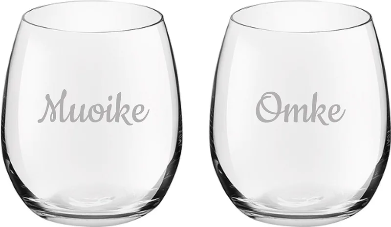 Gegraveerde Drinkglas 39cl Muoike & Omke by Royal Leerdam in Muoike-Omke – product photo