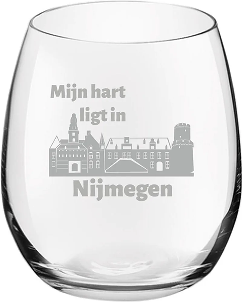 Gegraveerde Drinkglas 39cl de Royal Leerdam en Nijmegen – photo produit