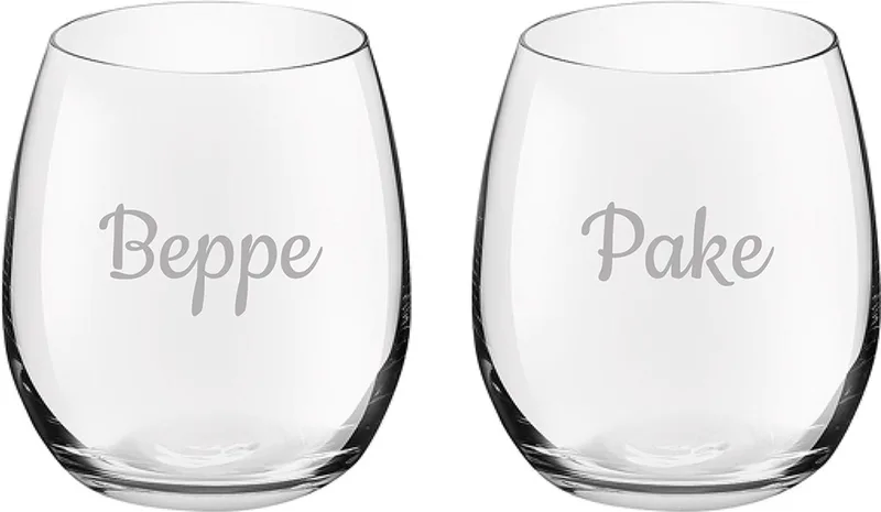 Gegraveerde Drinkglas 39cl Pake & Beppe fra Royal Leerdam i Pake-Beppe – produktbillede