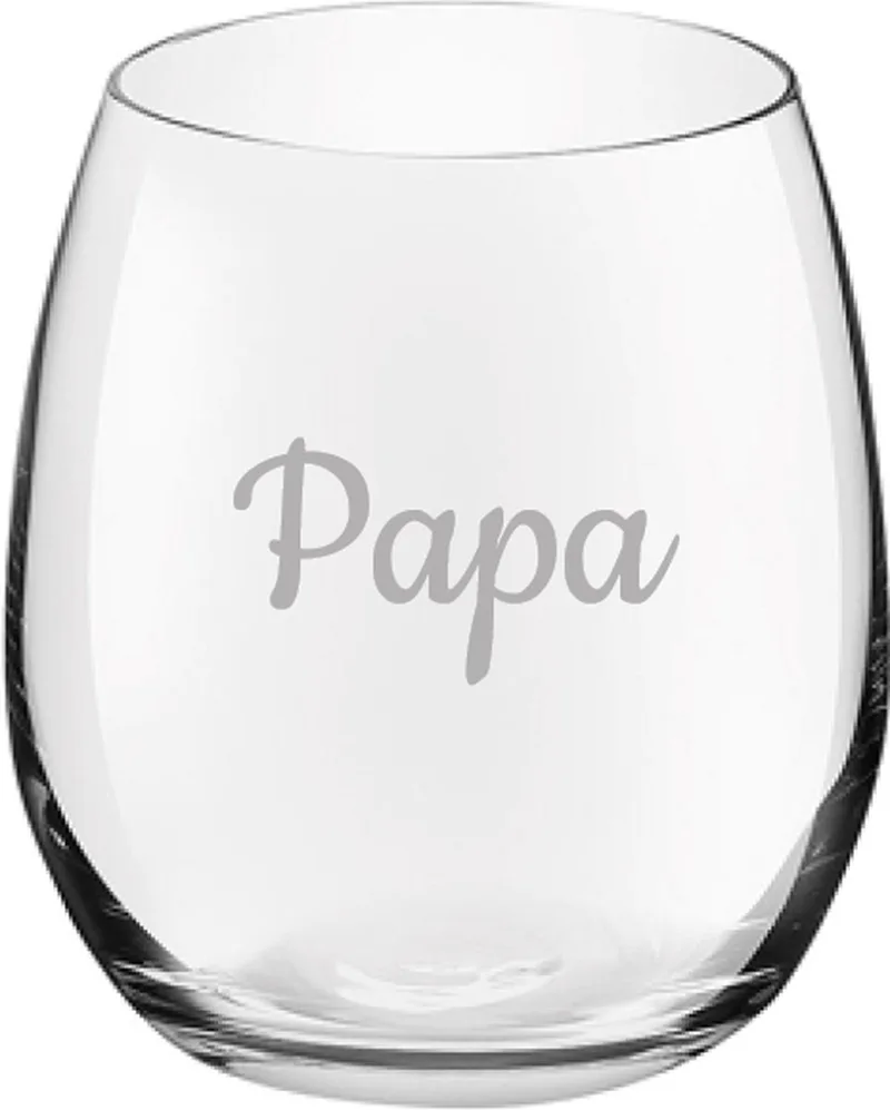 Gegraveerde Drinkglas 39cl de Royal Leerdam en Papa – photo produit