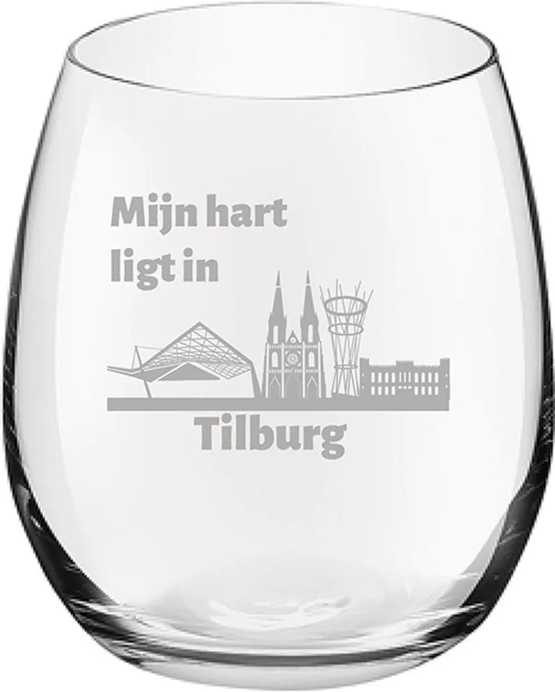 Gegraveerde Drinkglas 39cl de Royal Leerdam en Tilburg – photo produit