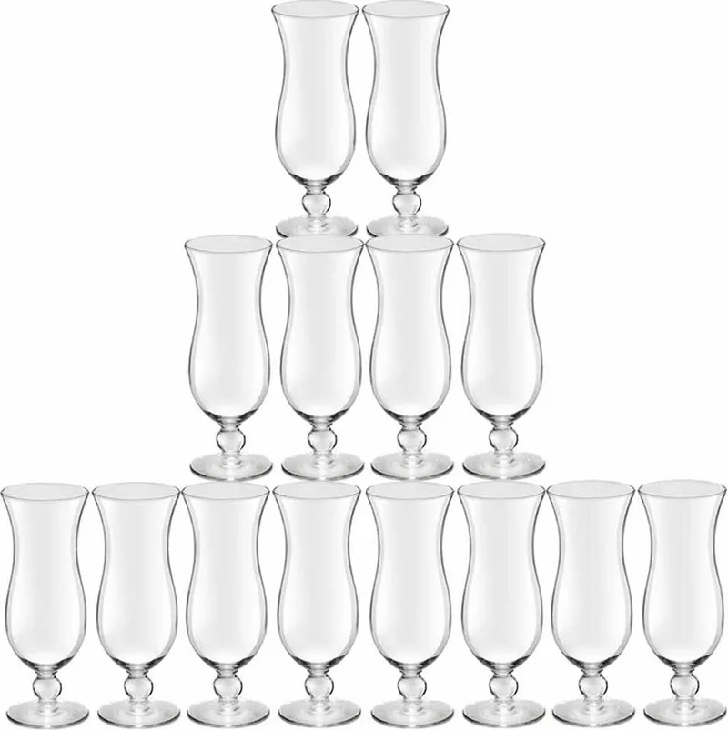 grote Cocktailglazen Hawaii - 12x stuks - glas - 440 ml - Pina Colada en meer de Royal Leerdam en Transparent – photo produit
