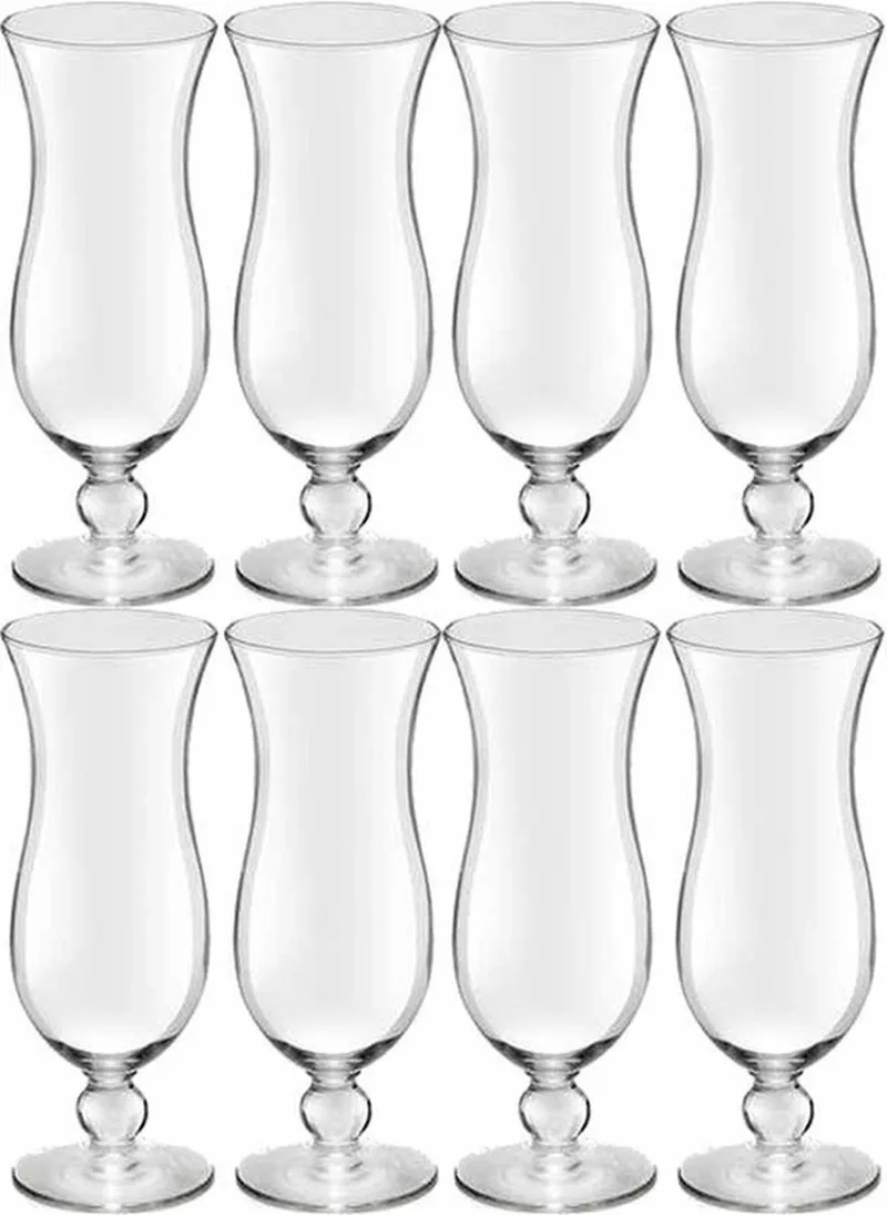 grote Cocktailglazen Hawaii - 8x stuks - glas - 440 ml - Pina Colada en meer by Royal Leerdam in Transparent – product photo