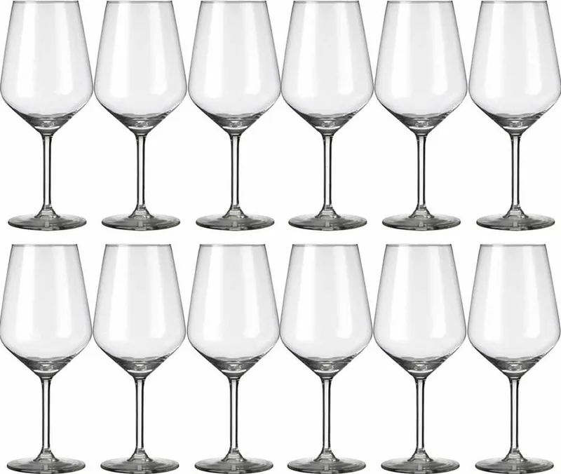Luxe wijnglazen voor wijn - Carre - 18x stuks - 530 ml - Rode en witte wijnglas by Royal Leerdam in Transparent – product photo