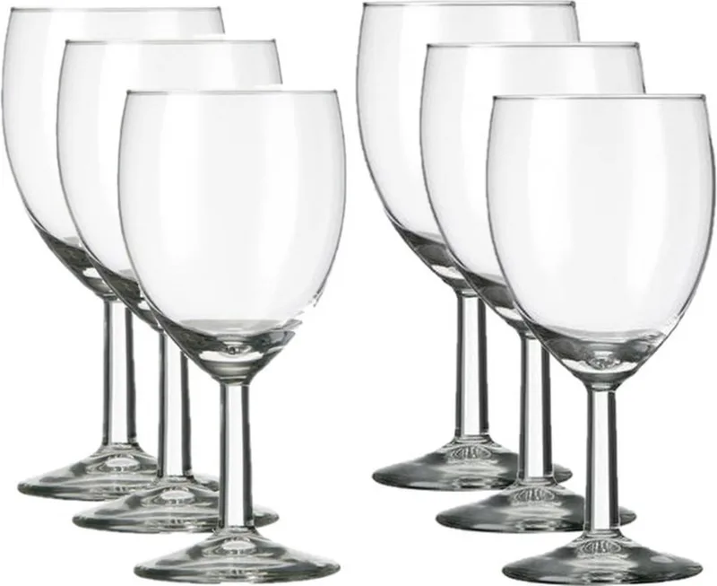 Set van 12x stuks wijnglazen voor witte en rode wijn Gilde - Witte/rode wijn glazen - Wijnglazen van glas by Royal Leerdam in Transparent – product photo