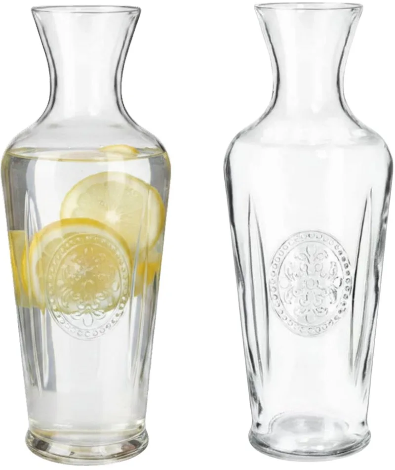 Water / sapkan Hedone - 2x - 1 liter - glas - karaf - schenkkan de Royal Leerdam en Transparent – photo produit