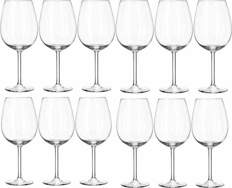 Wijnglazen Plaza - 18x stuks - glas - 330 ml - Rode en witte wijn drinken by Royal Leerdam in Transparent – product photo