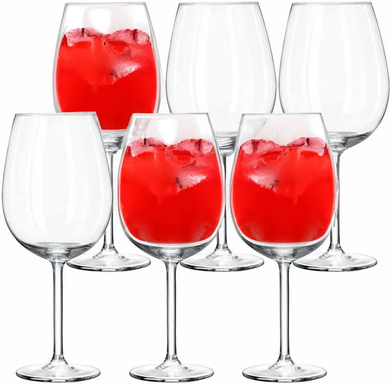 Wijnglazen Plaza - 6x stuks - glas - 330 ml - Rode en witte wijn drinken by Royal Leerdam in Transparent – product photo