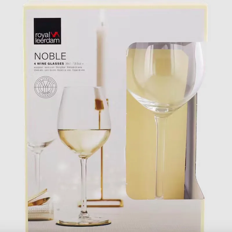 witte wijnglazen - 380 ml - set van 4 de Royal Leerdam en Transparent – photo produit