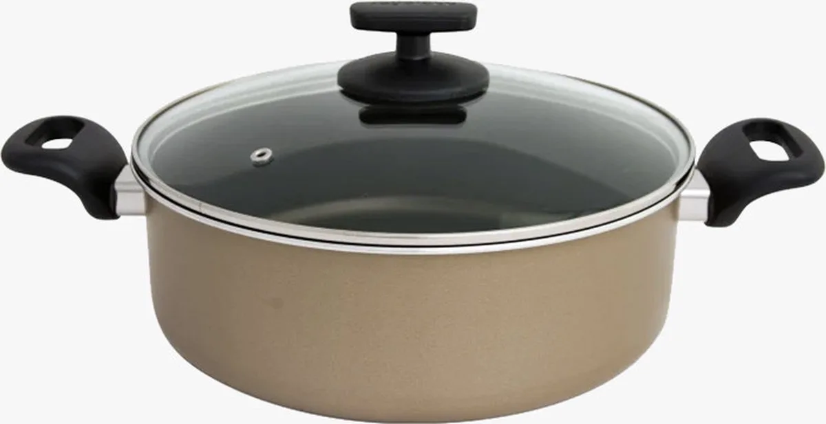 Kookpan met Deksel - 4.3 L - 26 cm de Royal VKB en Beige – photo produit