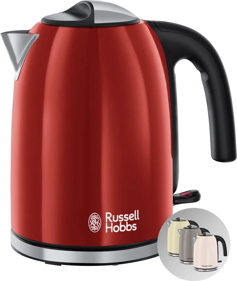 Colours Plus+ 20412-70 - 1.7L Waterkoker by Russell Hobbs in Red – product photo