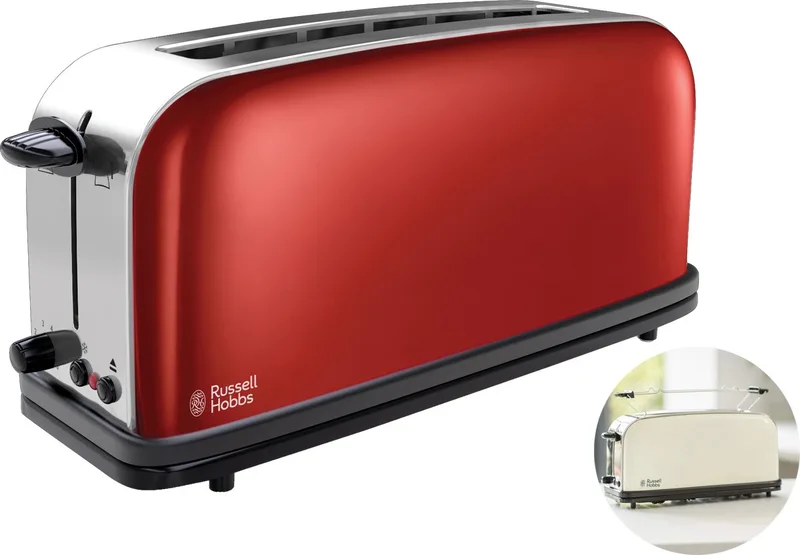 Colours Plus+ 21391-56 - Extra lange Broodrooster by Russell Hobbs in Red – product photo