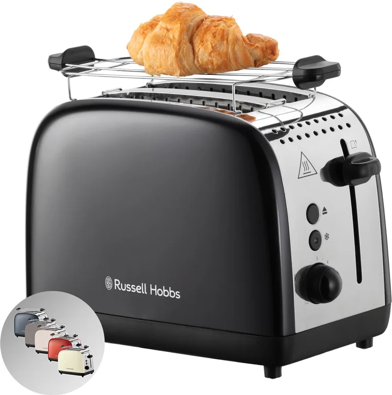 Colours Plus Broodrooster - 26550-56 by Russell Hobbs in Black – product photo