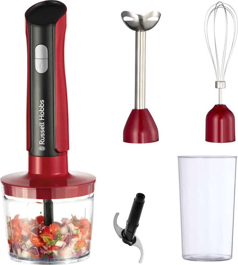 Desire Red 3 in 1 Staafmixer - 27140-56 fra Russell Hobbs i Rød – produktbillede