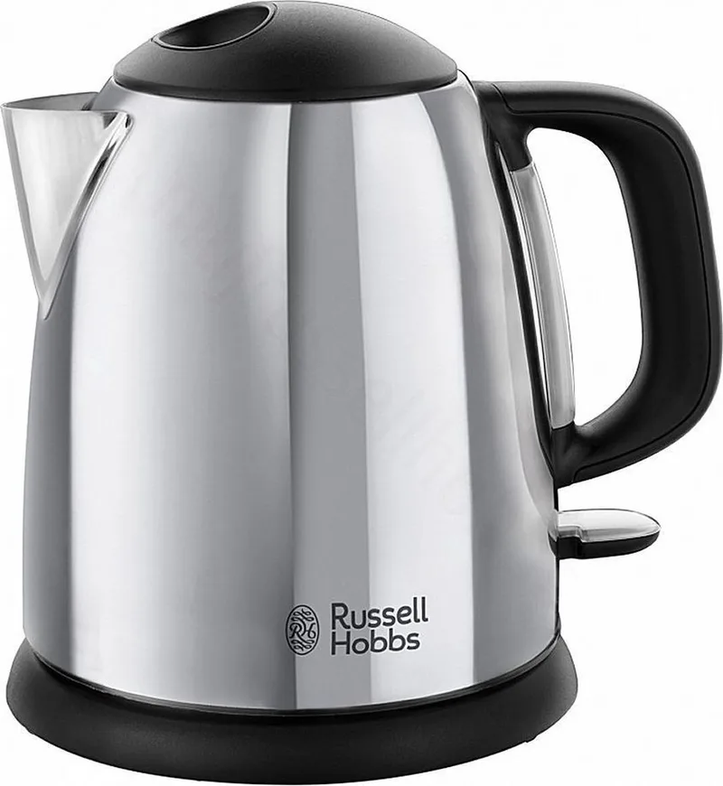 draadloze waterkoker 1l 2200w zwart/roestvrij staal von Russell Hobbs in Schwarz, Stainless steel – Produktfoto