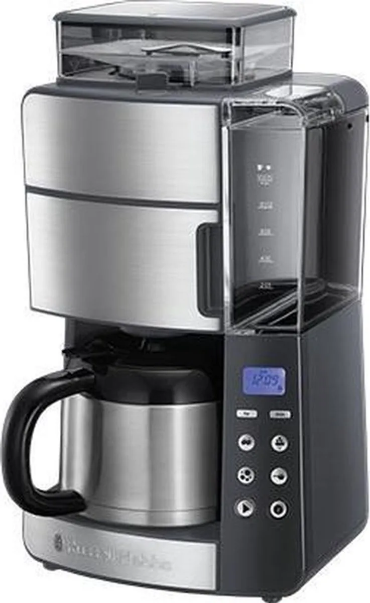 Grind and Brew Thermal Carafe Combinatiekoffiemachine 1 l Volledig automatisch de Russell Hobbs en Gris – photo produit