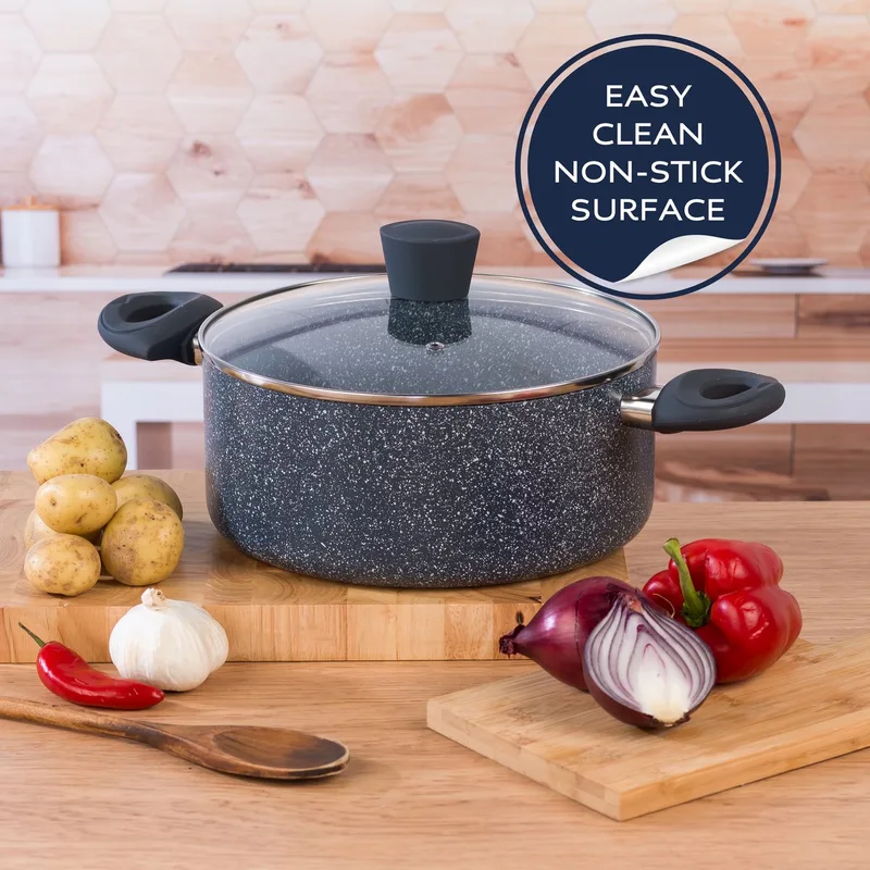 Nightfall Stone 5-delige pannenset by Russell Hobbs in Blue – product photo