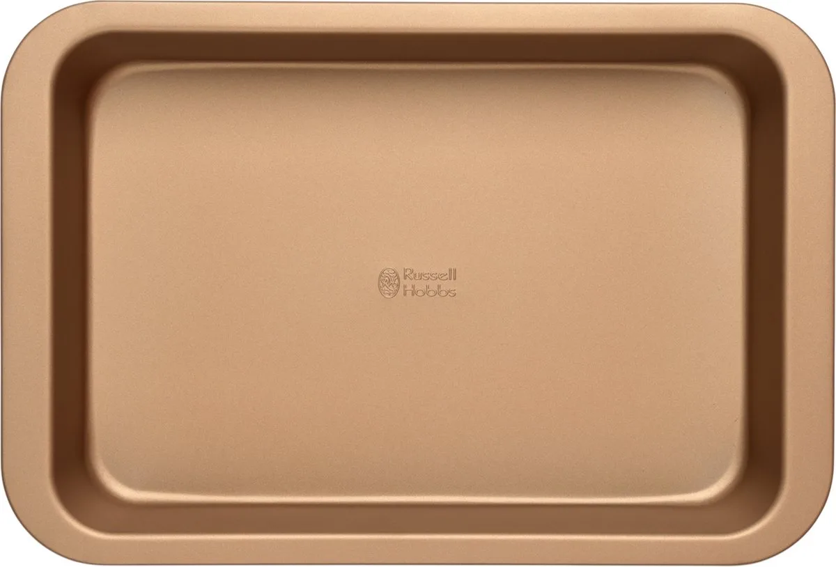 Opulence Braad- en Bakplaat Oven Tray Non-Stick Roaster, Gemakkelijk Schoon te Maken, PFOA-vrije coating, Koolstofstaal, Sterk en Duurzaam, 36 cm de Russell Hobbs en Or – photo produit