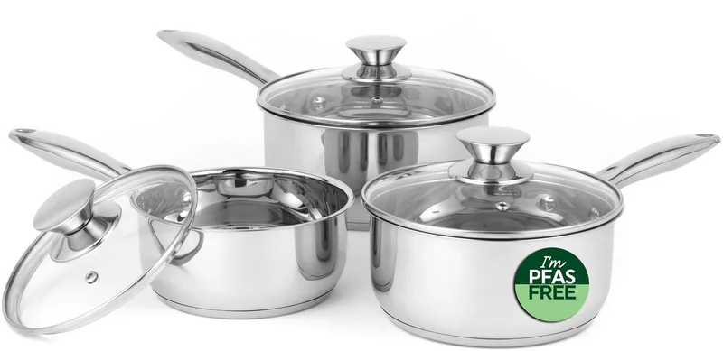 pannenset - Roestvrij staal - Vaatwasmachinebestendig de Russell Hobbs en Argent – photo produit