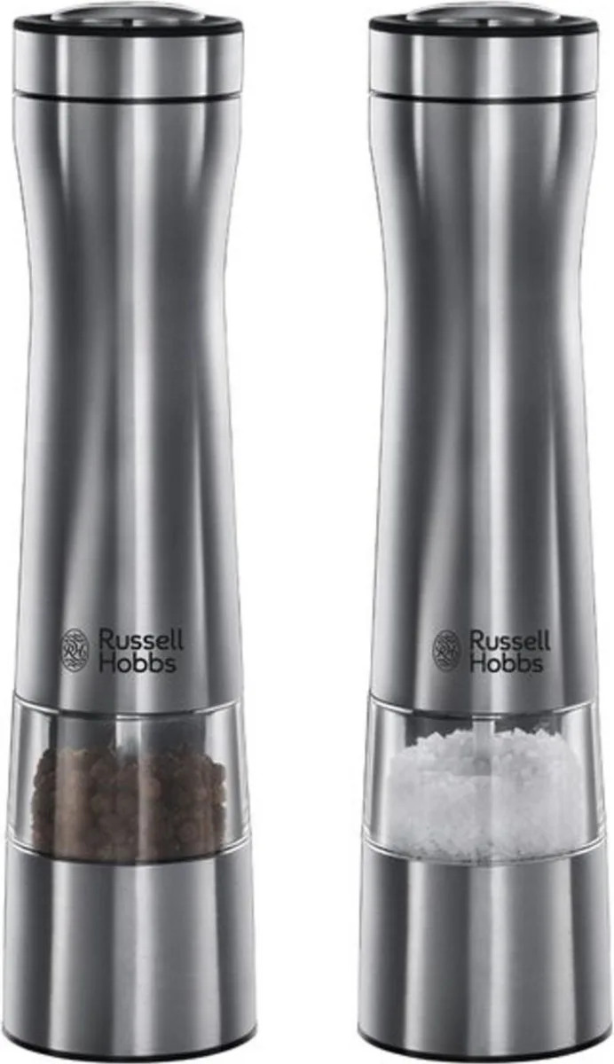 Peper- & Zoutmolen Set Elektrisch - 23 cm - RVS van Russell Hobbs in Roestvrijstaal – productfoto