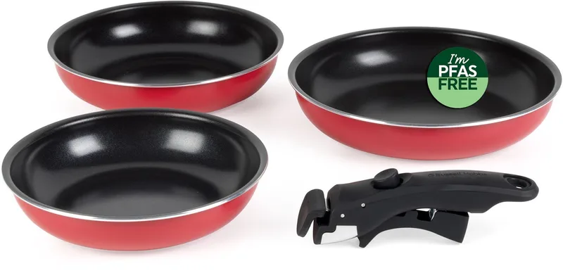 Riviera 3-delige koekenpannenset - 20/24/28 cm de Russell Hobbs en Rouge – photo produit