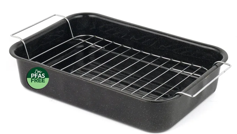 Romano Emaille Braadpan 34 Cm – Met Rooster by Russell Hobbs in Black – product photo