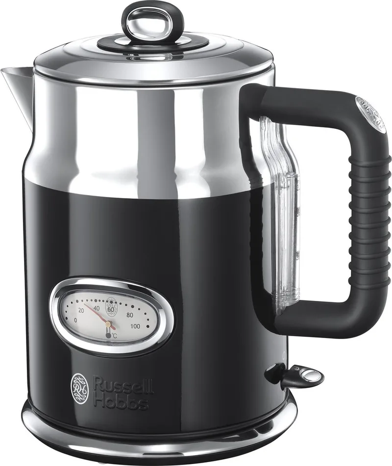 Russell Hobbs 21671-70 Retro Classic Noir Waterkoker - Zwart von Russell Hobbs in Schwarz, Rvs – Produktfoto