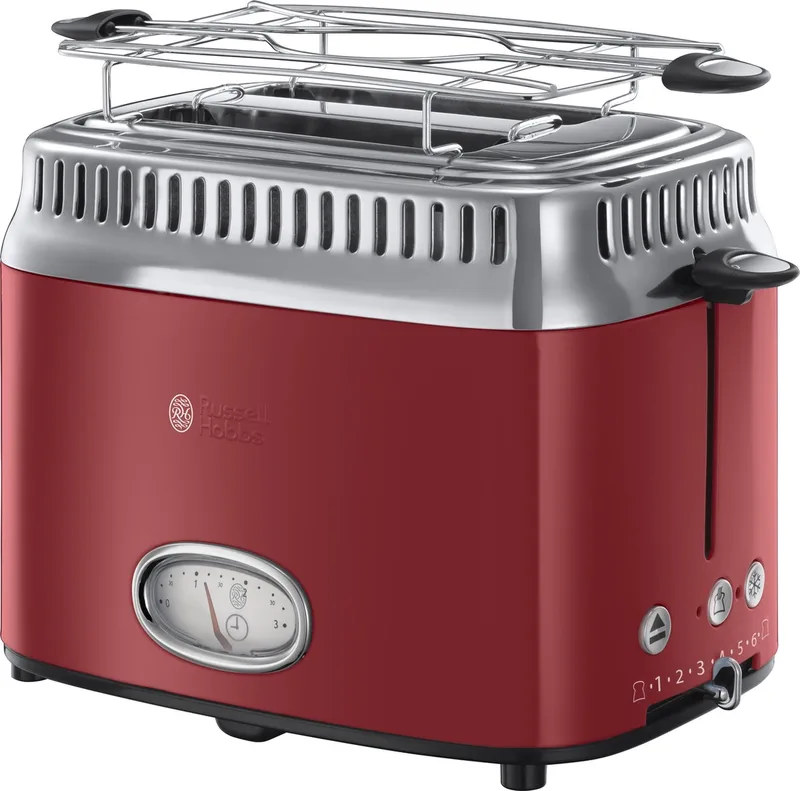 Russell Hobbs 21680-56 Retro Ribbon Red Broodrooster fra Russell Hobbs i Rød – produktbillede