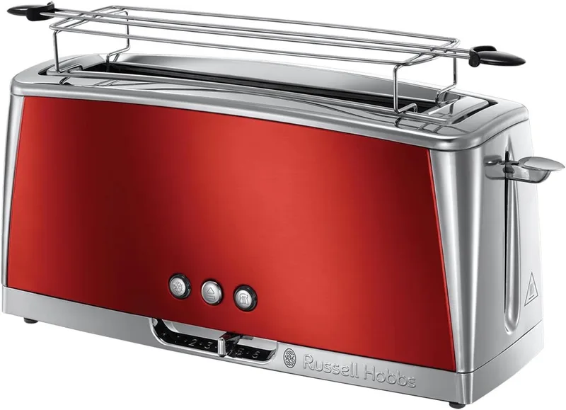 Russell Hobbs 23250-56 Luna Solar Red Long Slot - Broodrooster fra Russell Hobbs i Rød – produktbillede