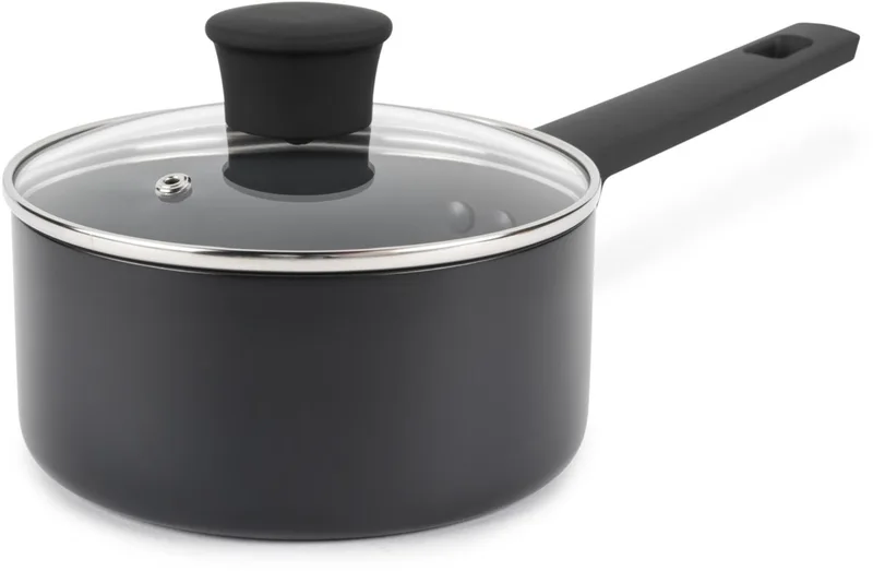Stalen Sauspan – Met Deksel, 16 Cm, Shield Collectie by Russell Hobbs in Black – product photo