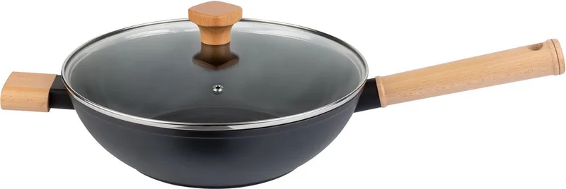 Wokpan met deksel - 28 cm - alle soorten fornuizen by Russell Hobbs in Black – product photo
