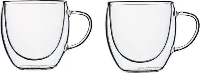 Dubbelwandige Thermo Glazen met Oor - 2 Stuks - 200ml - Koffieglazen - Theeglazen - Cappuccino Glazen