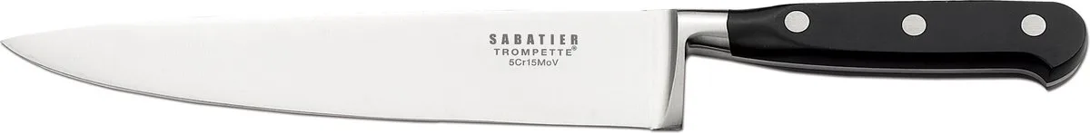 Trompette Origin Koksmes 20 cm – MoV Messenstaal – Vlijmscherp – Langdurige Scherpte & Optimale Snijprestaties – Cadeauverpakking by Sabatier in Silver – product photo