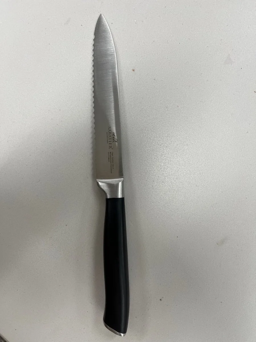 Utility Knife 12,7 cm Default van Sabatier in Zwart, Rvs – productfoto