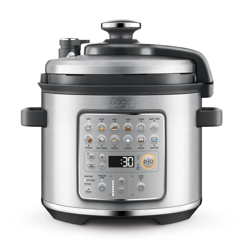 Fast Slow GO SPR680BSS Slowcooker Zilver van Sage – productfoto