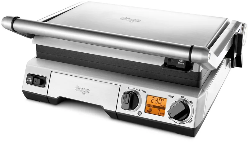 the Smart Grill Brushed Stainless Steel Contactgrill von Sage in Roestvrijstaal – Produktfoto