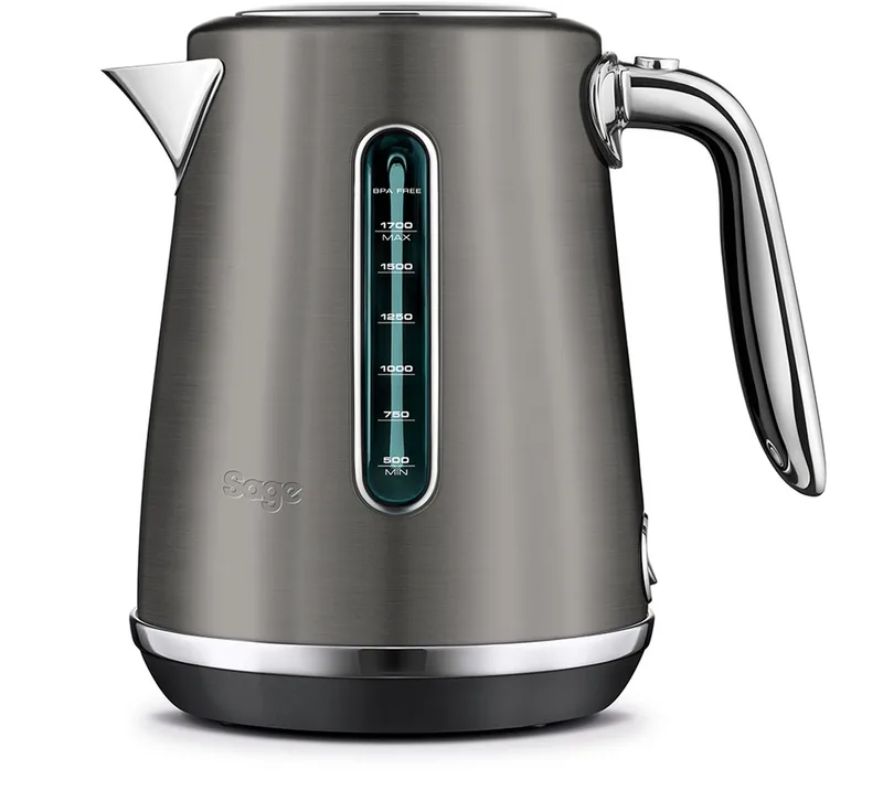 the Soft Top Luxe Black Stainless Steel SKE735BST Waterkoker de Sage en RVS zwart – photo produit