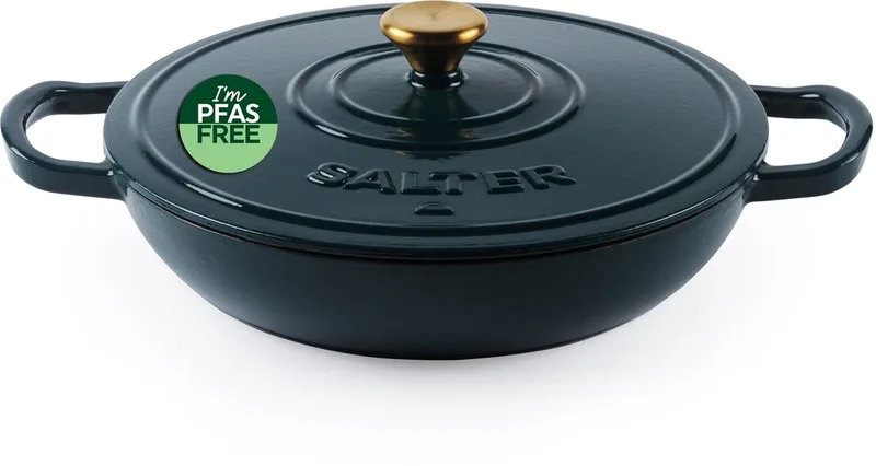 Chester Ondiepe Braadpan – 30cm Dutch Oven fra Salter i Grøn – produktbillede