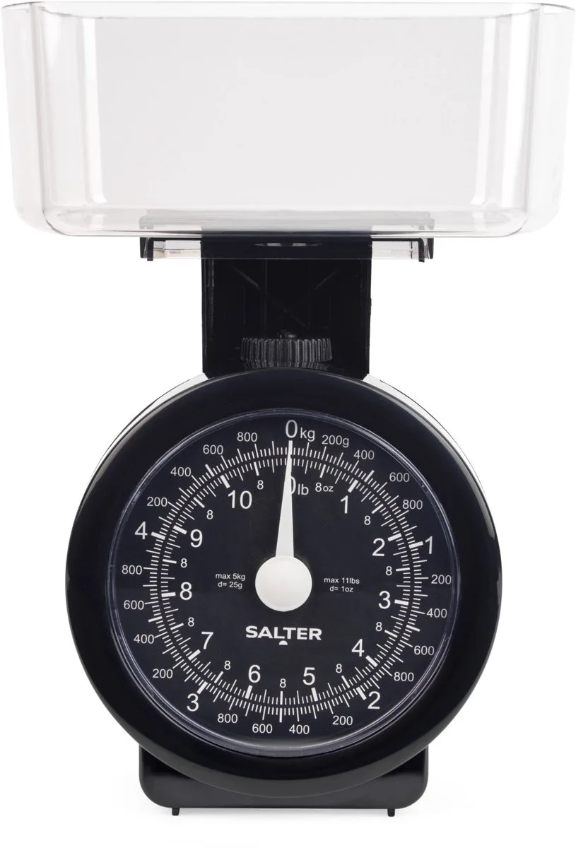 Keukenweegschaal - met Kom - 5 kg - Geen Batterijen de Salter en Noir – photo produit